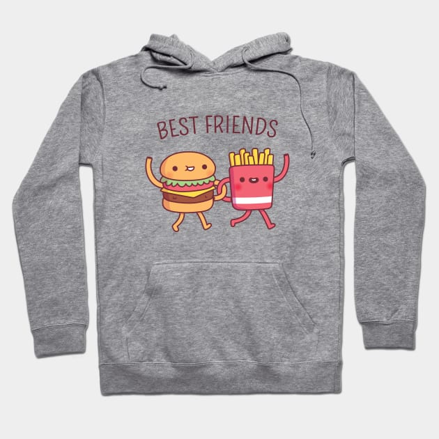 Cute Burger And Fries, Best Friends Funny Hoodie by rustydoodle